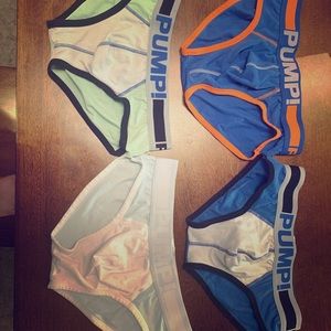 4 size large pump briefs